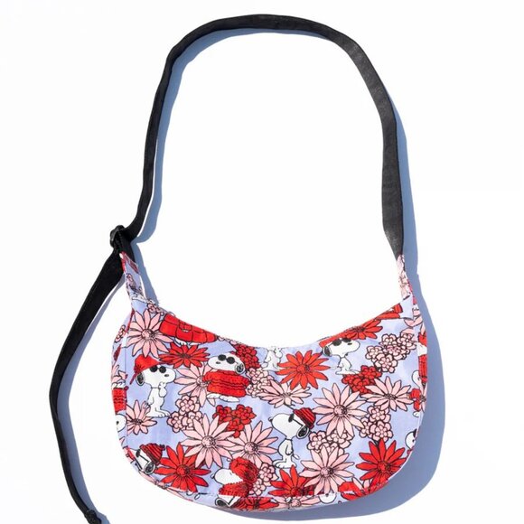 Baggu x Peanuts NWT Crescent Bag Medium - Floral Snoopy - Picture 8 of 10
